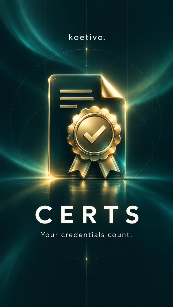 Koetivo Certs launch splash screen